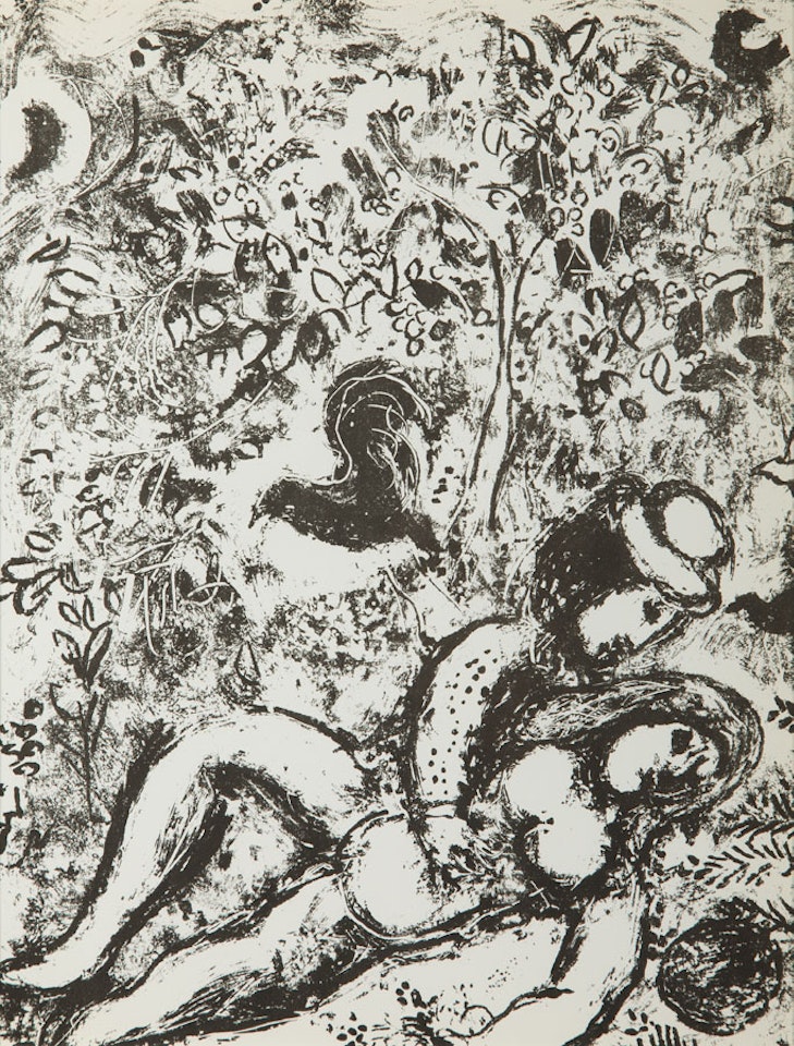Couple under a tree by Marc Chagall
