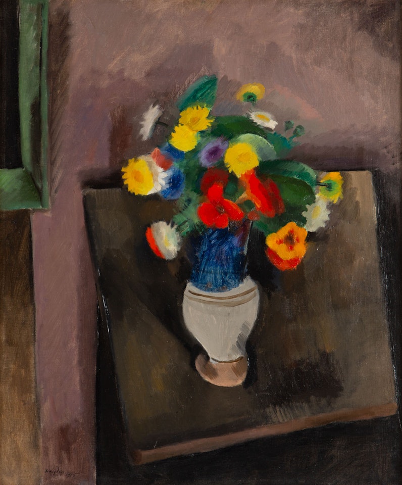 Still life with vase of flowers by Henri Hayden