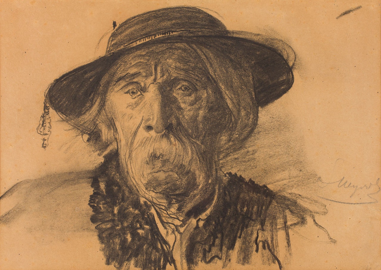 Portrait of Szymon Tatar by Leon Wyczolkowski