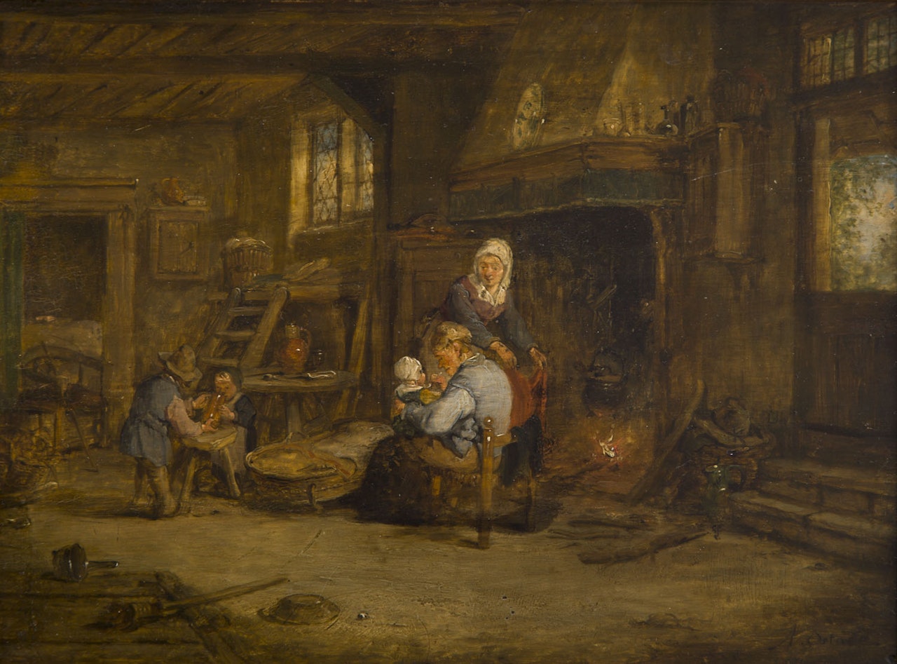 Interior Scene by Adriaen van Ostade