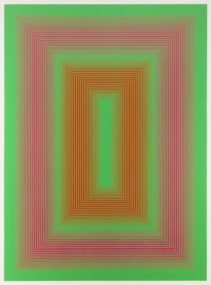 "Reflections II - Green Line" by Richard Anuszkiewicz