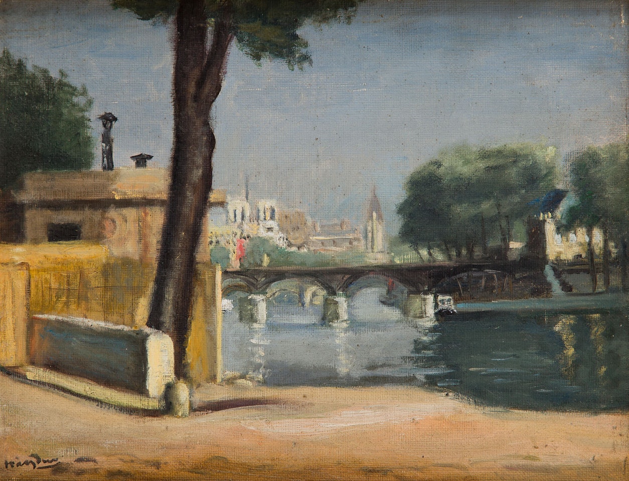 View on Pont des Arts in Paris by Henri Hayden
