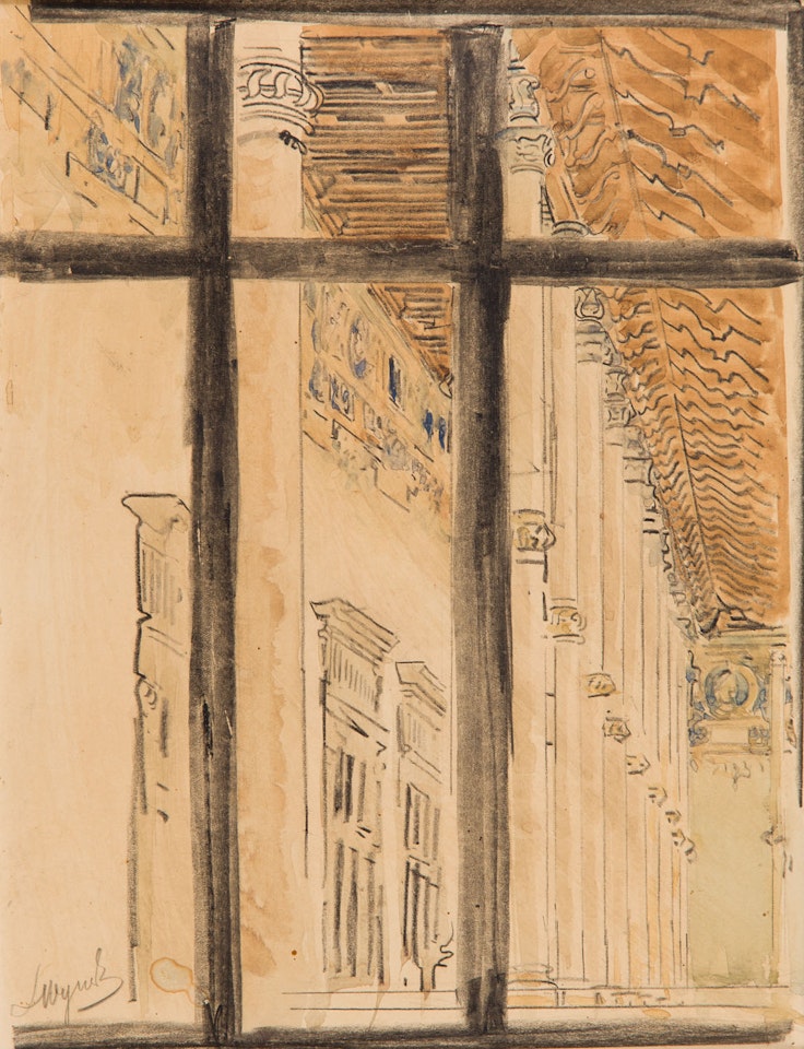 Wawel - view of the cloisters by Leon Wyczolkowski