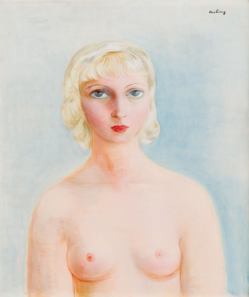 Female nude ("Buste nu") by Moïse Kisling