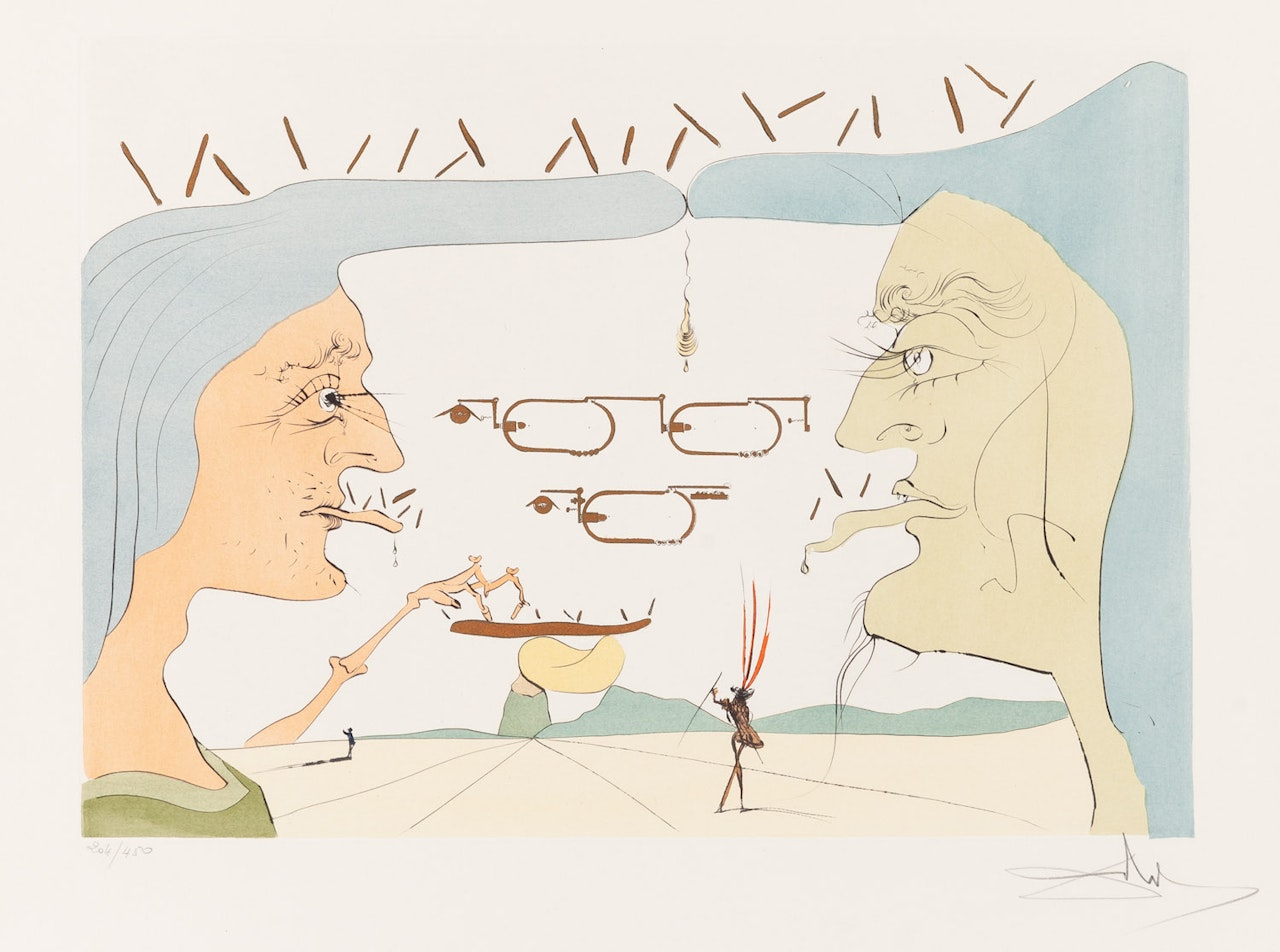 The Telegraph from the Hommage a Leonardo da Vinci cycle by Salvador Dali
