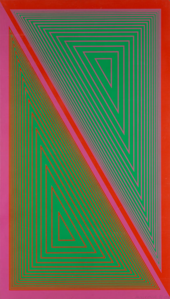 "Triangulated Green" by Richard Anuszkiewicz