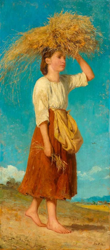 Die Ährenträgerin (Glaneuse) by Albert Anker