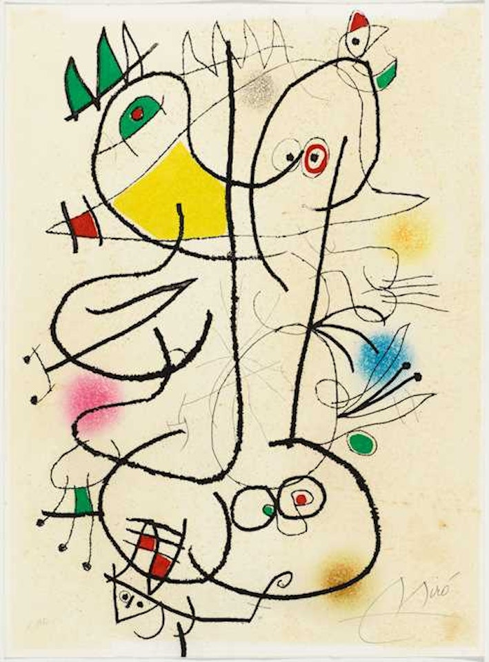 From: Le Miroir de l‘homme par les bêtes by Joan Miró