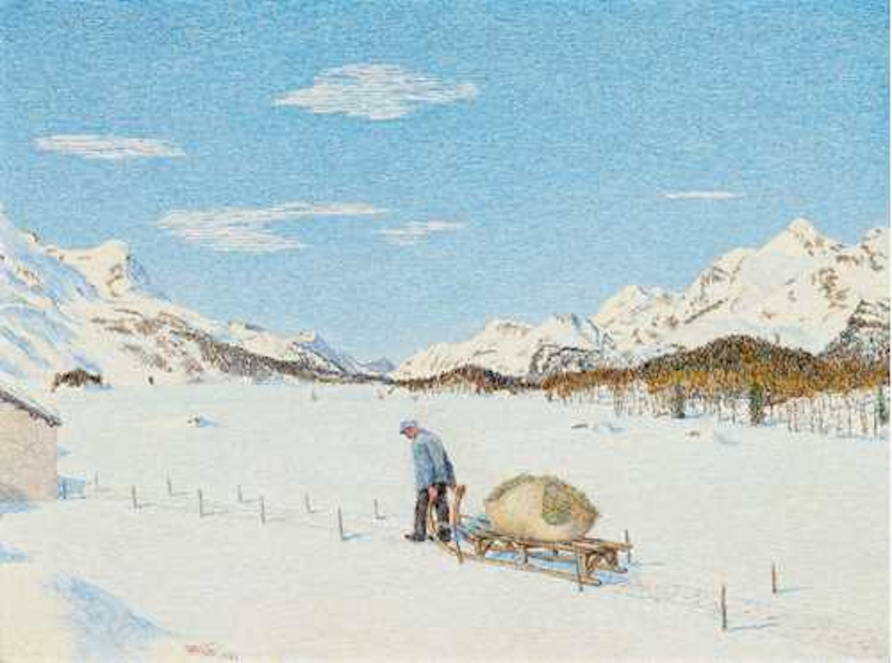 Rückkehr im Winter (Return in winter) by Gottardo Segantini