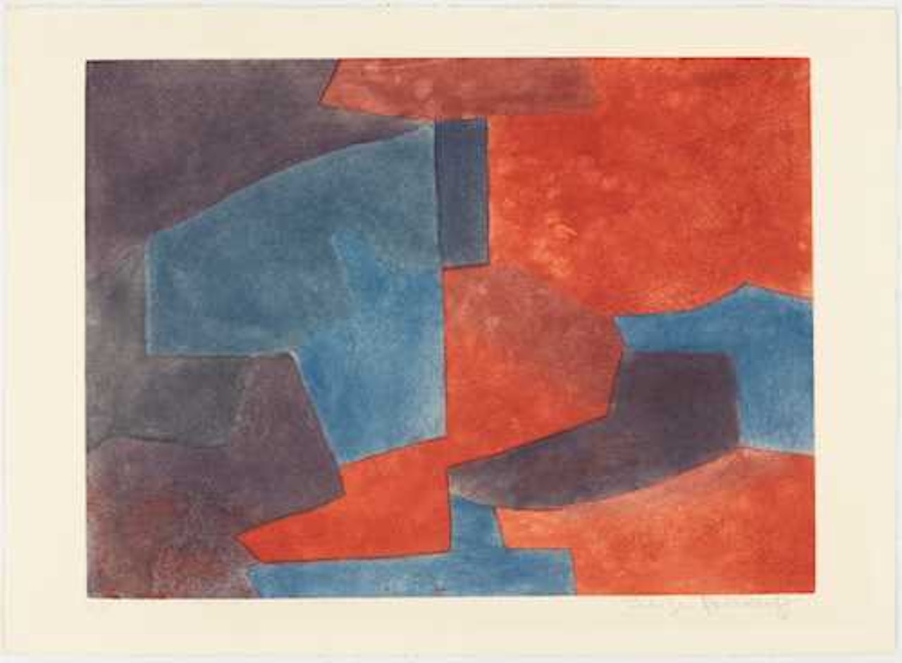 Composition grise, bleue et rouge by Serge Poliakoff