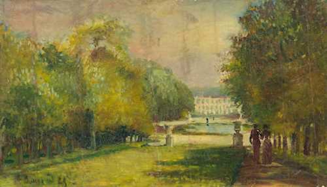 Figures dans un parc by Emile Bernard