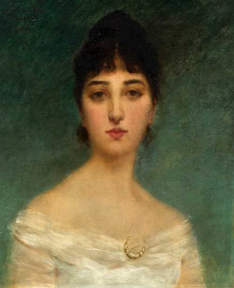 Jeune femme avec une broche by Paul Désiré Trouillebert