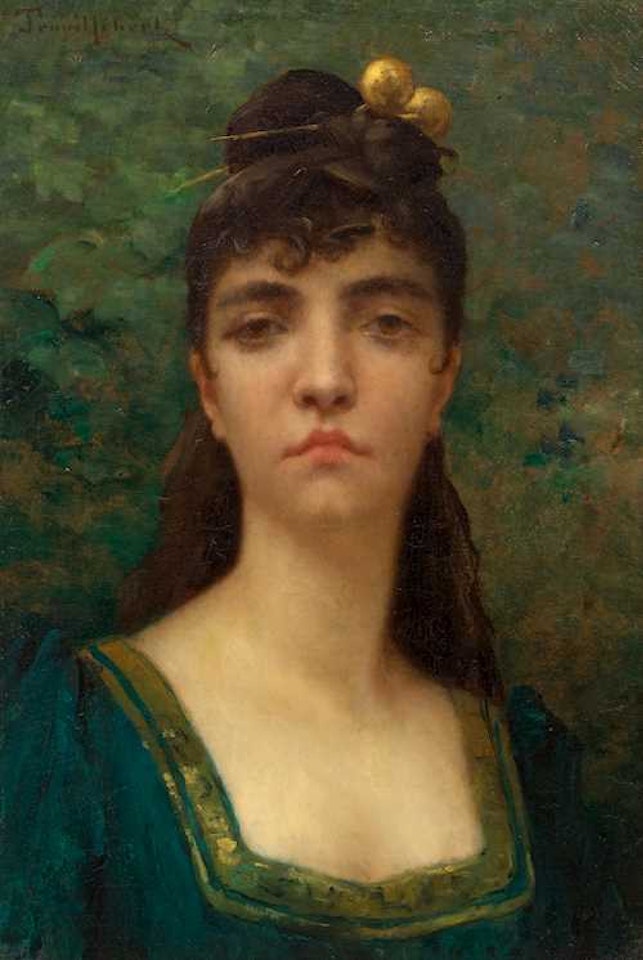 Jeune femme en buste by Paul Désiré Trouillebert