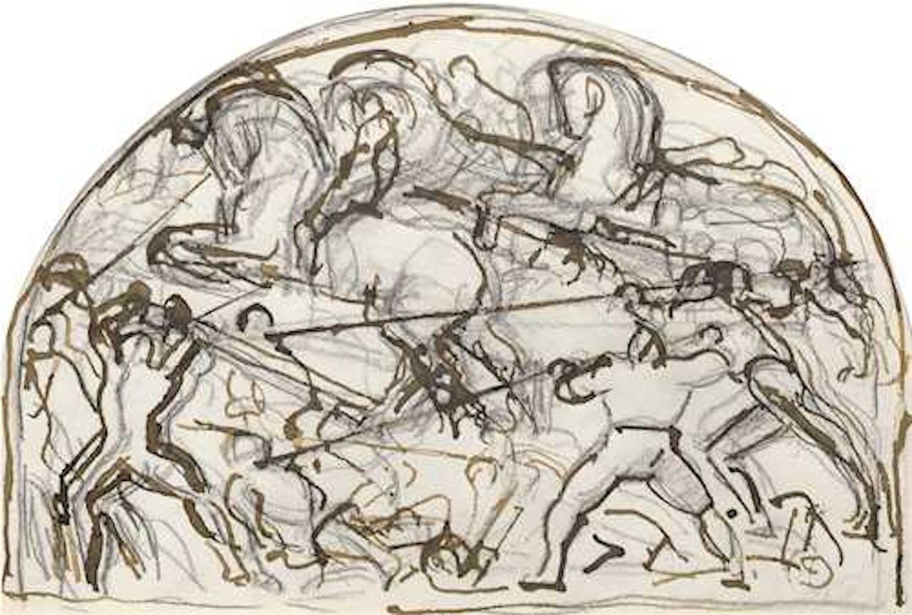 Composition study for ‘The Battle of Morat" II by Ferdinand Hodler