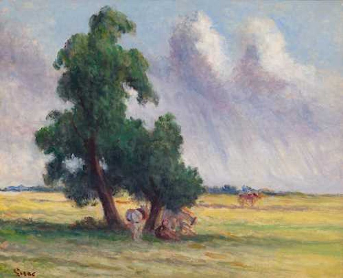 Rolleboise, la plaine sous l"orage by Maximilien Luce