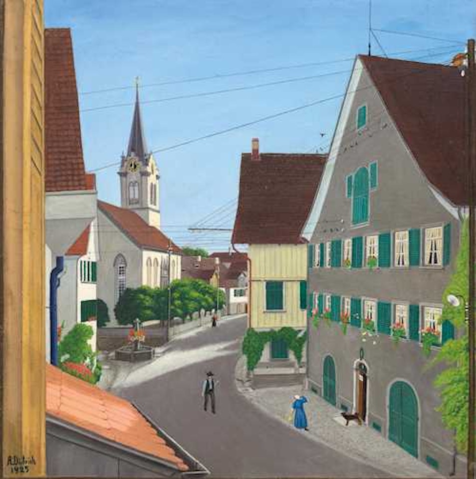 Dorfstrasse in Berlingen by Adolf Dietrich