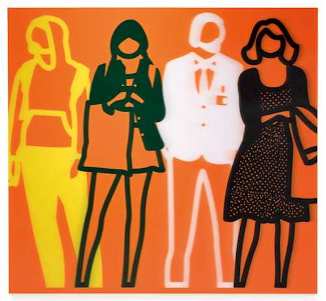 Yellow Green White Black by Julian Opie