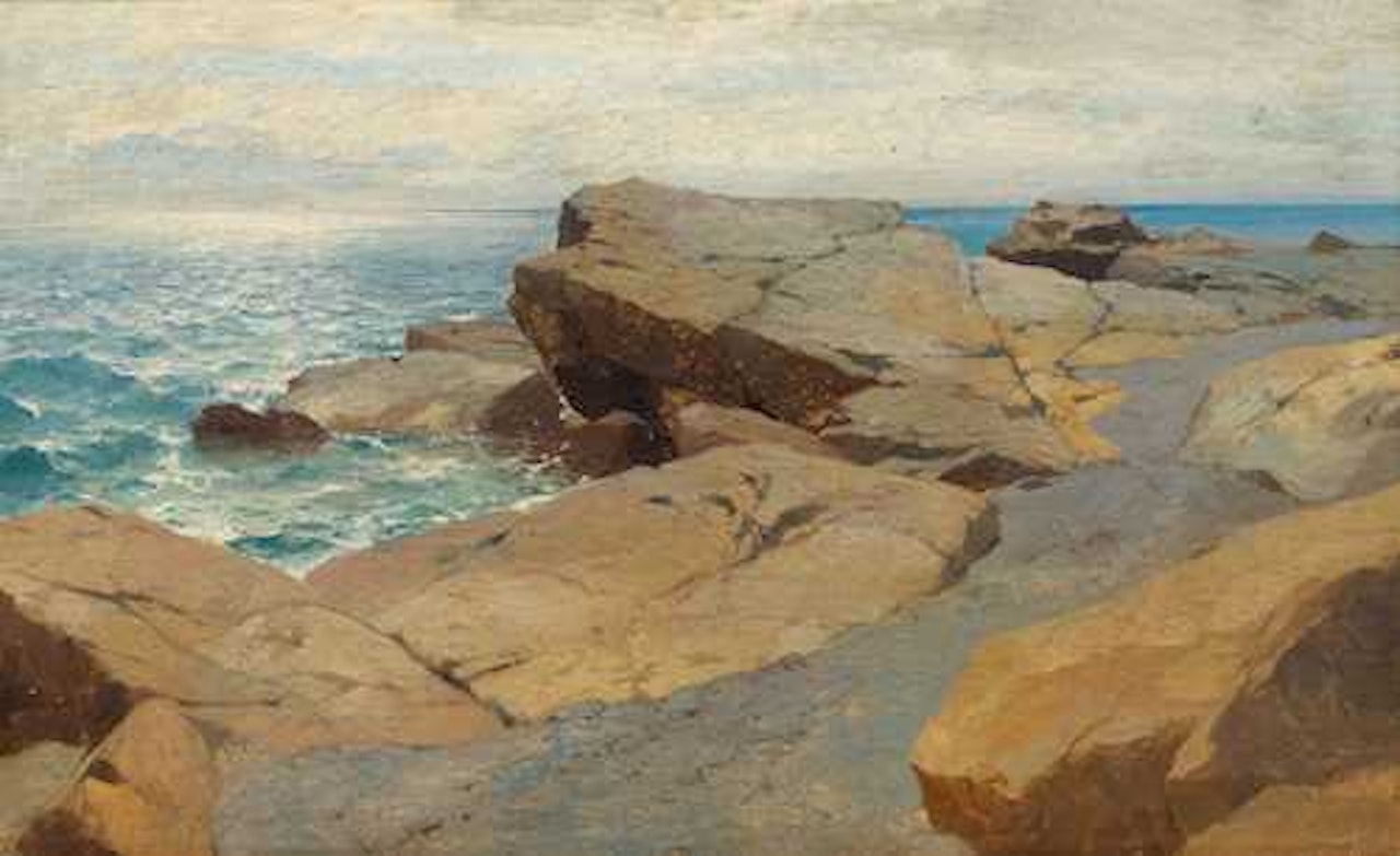Marine avec falaises by Alexandre Calame
