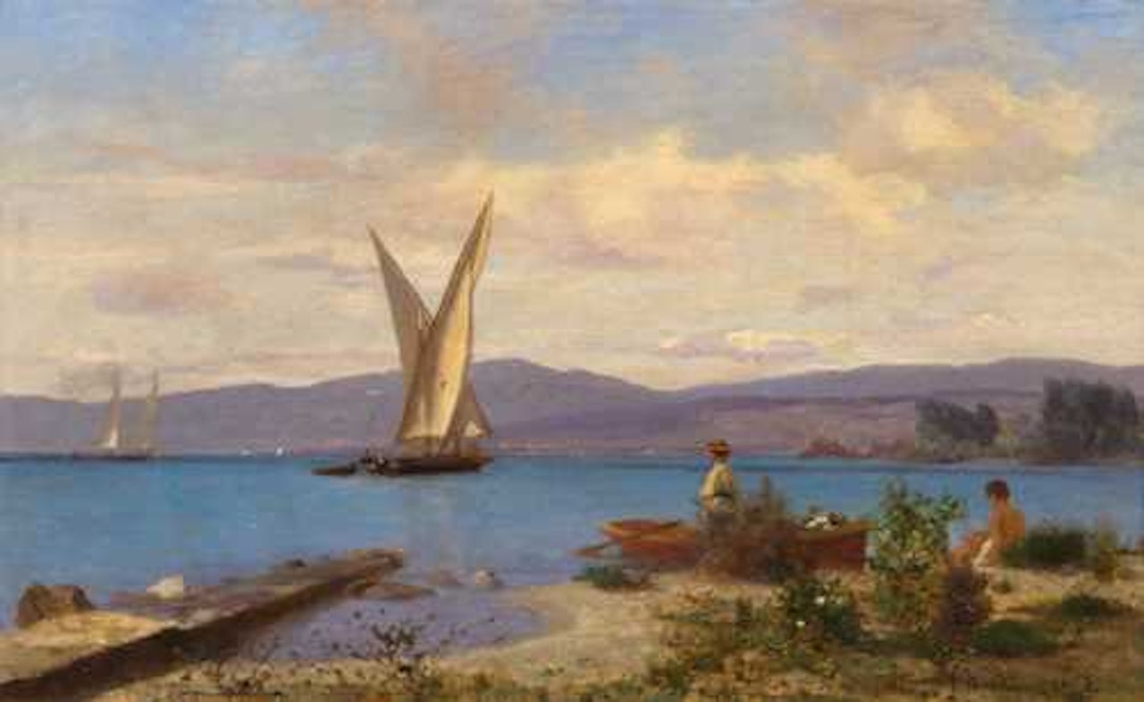 Scène lémanique à Tourronde by François Bocion
