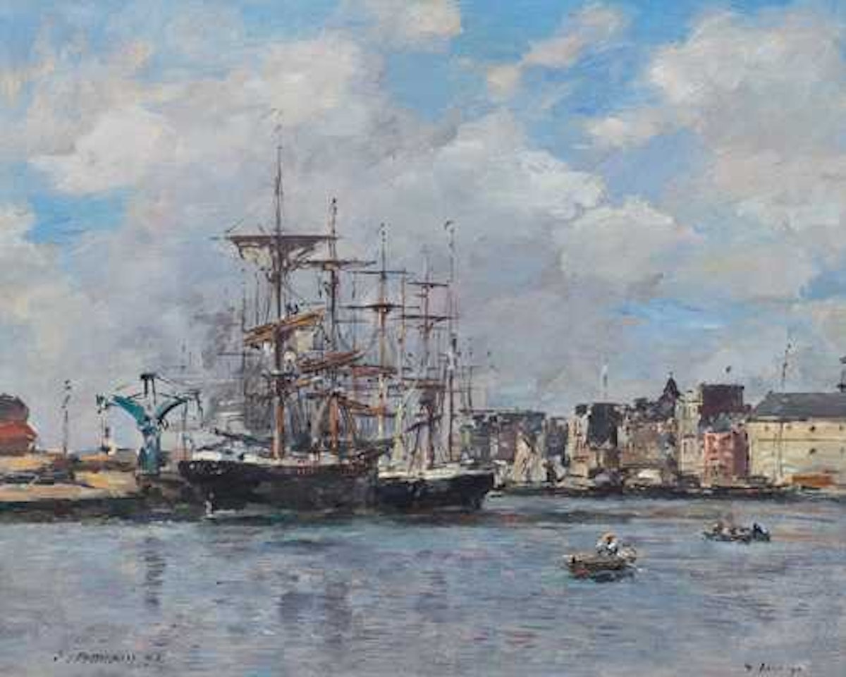 Le Havre, Bassin de la Barre by Eugène Boudin