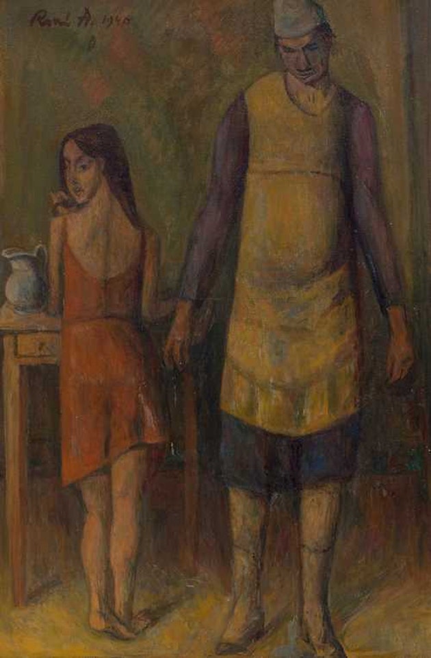Clown et petite écuyère by Rene Auberjonois
