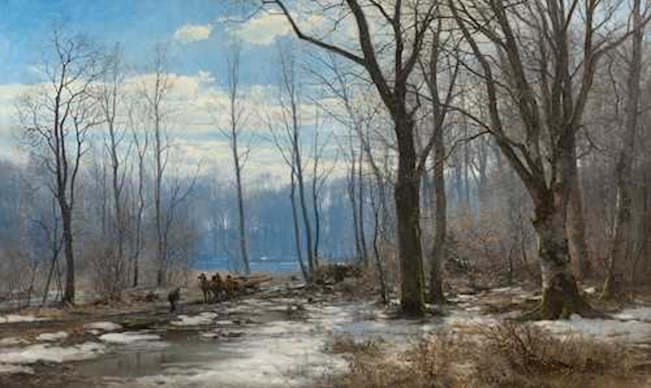 Winter days at the Isar in the Englischer Garten, Munich by Anders Andersen-Lundby