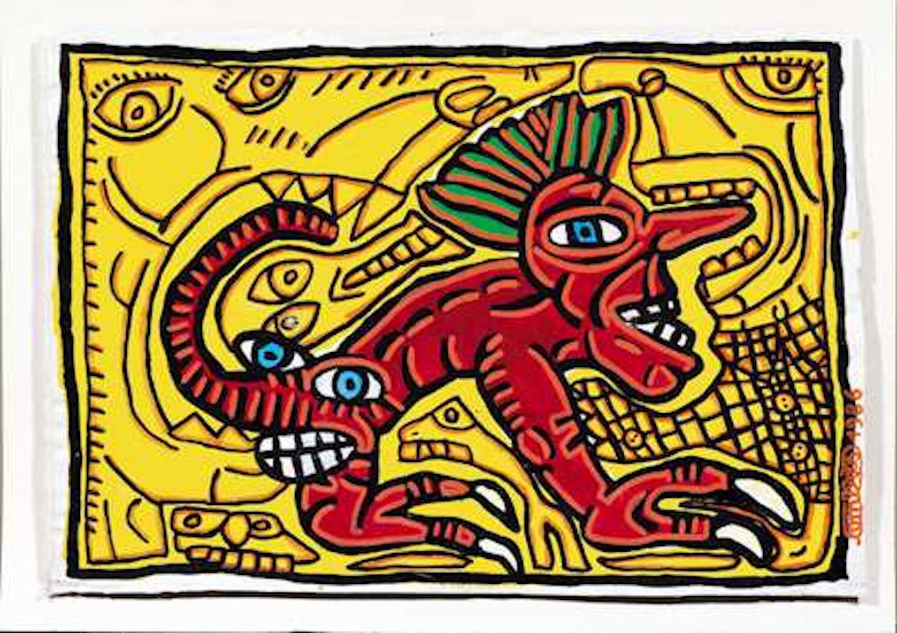 Personnage de maintenant Redpeaunongle et regard en cul de trompe by Robert Combas