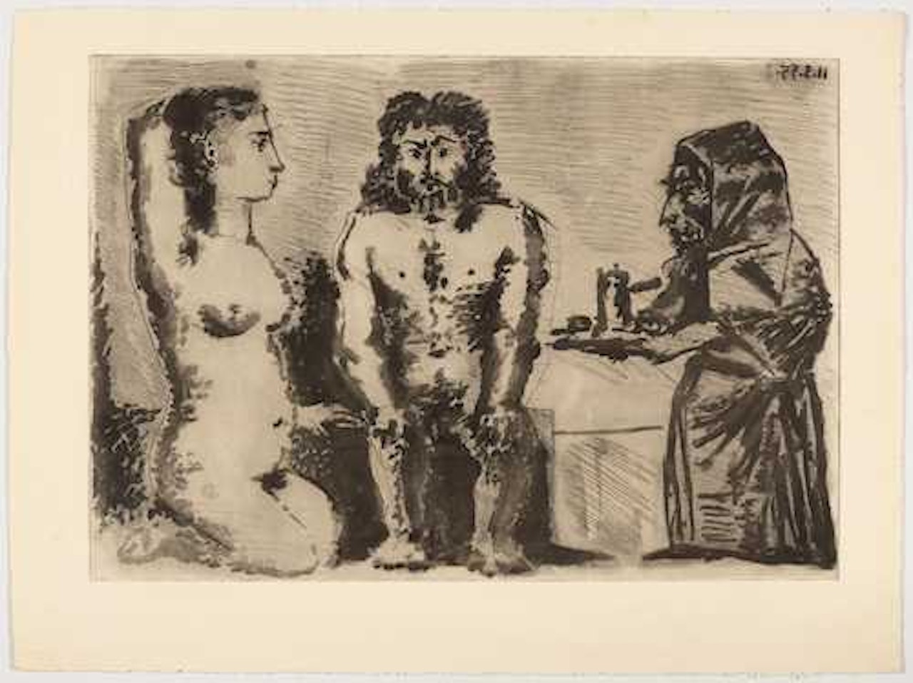 Maison close: Le Chocolat. II by Pablo Picasso