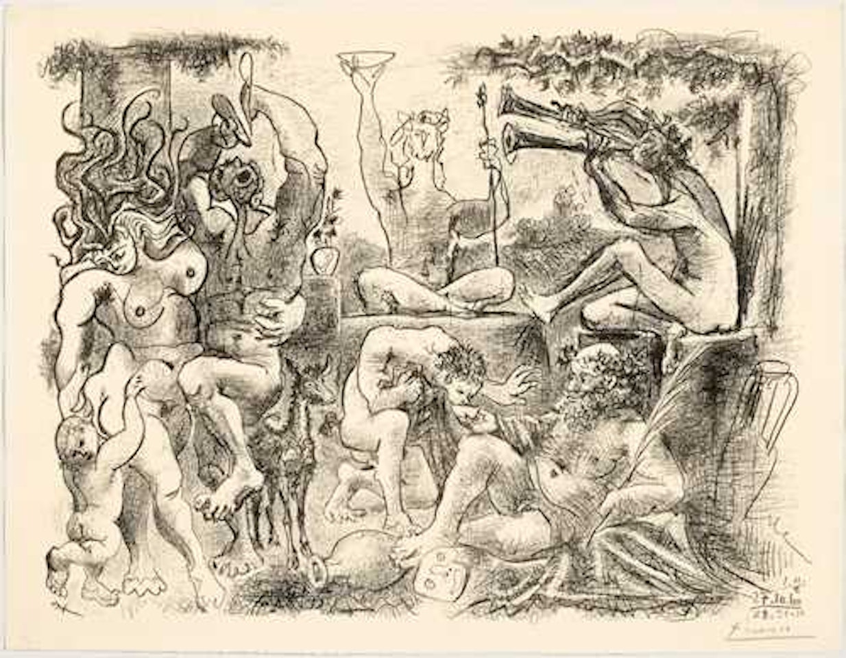 Hommage à Bacchus by Pablo Picasso