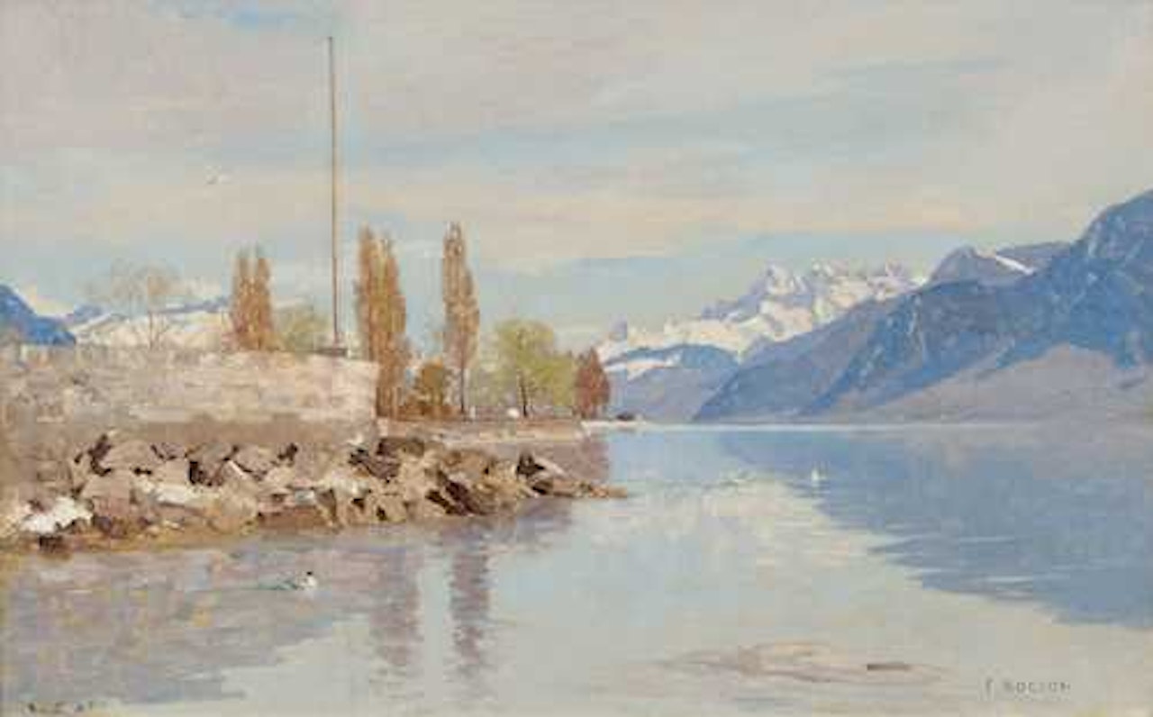 Les quais de Vevey by François Bocion