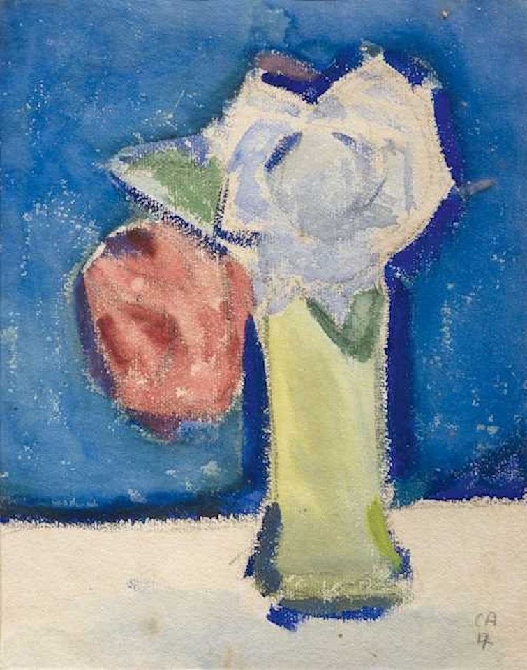 Still life with roses in a vase by Cuno Amiet