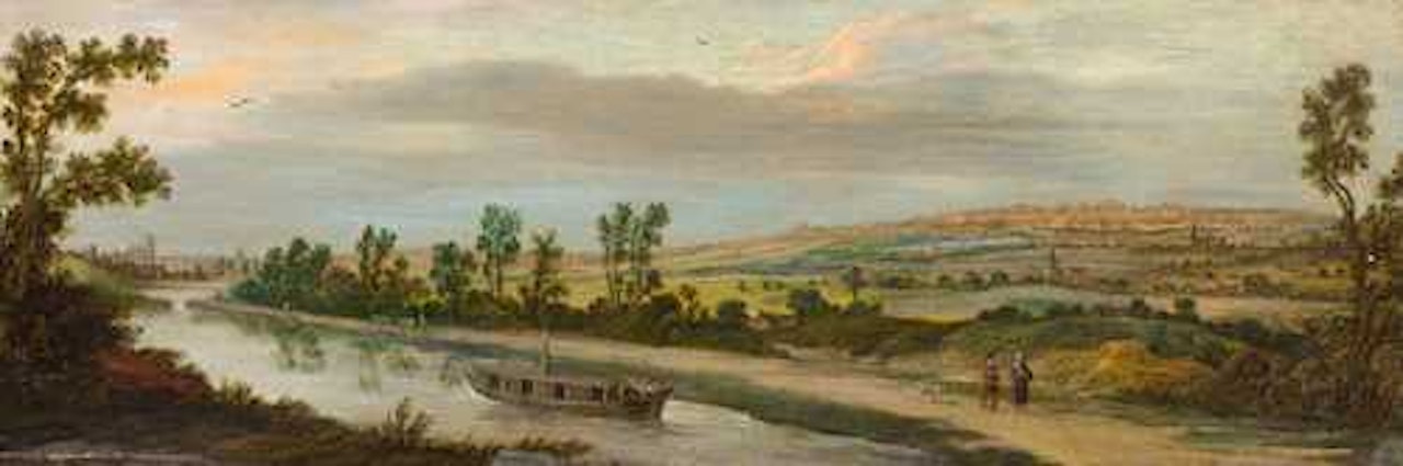 River landscape by Dutch School