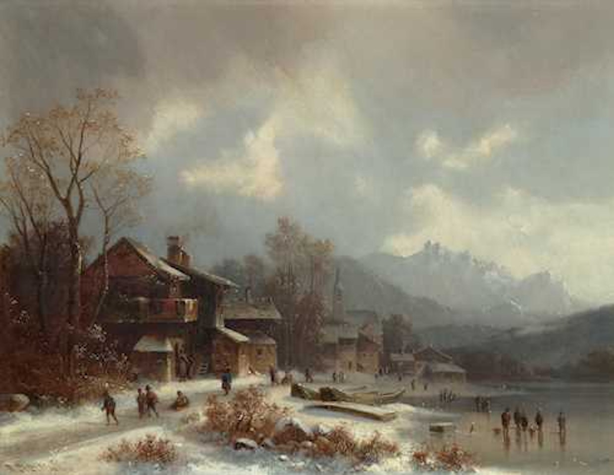Winter landscape. by Anton Doll
