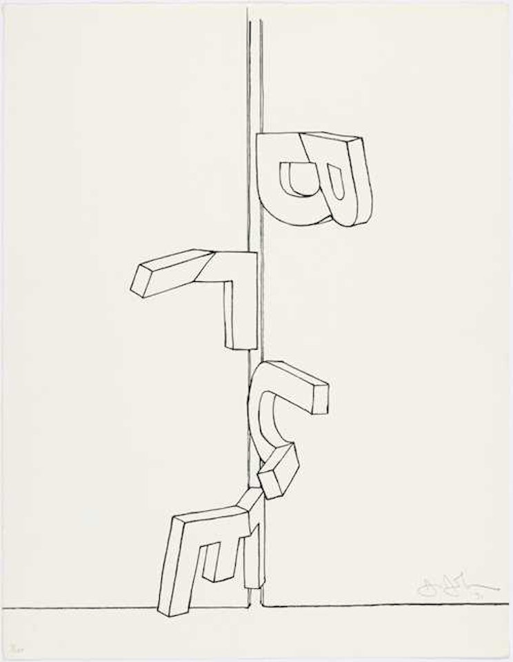 Bent "Blue" by Jasper Johns