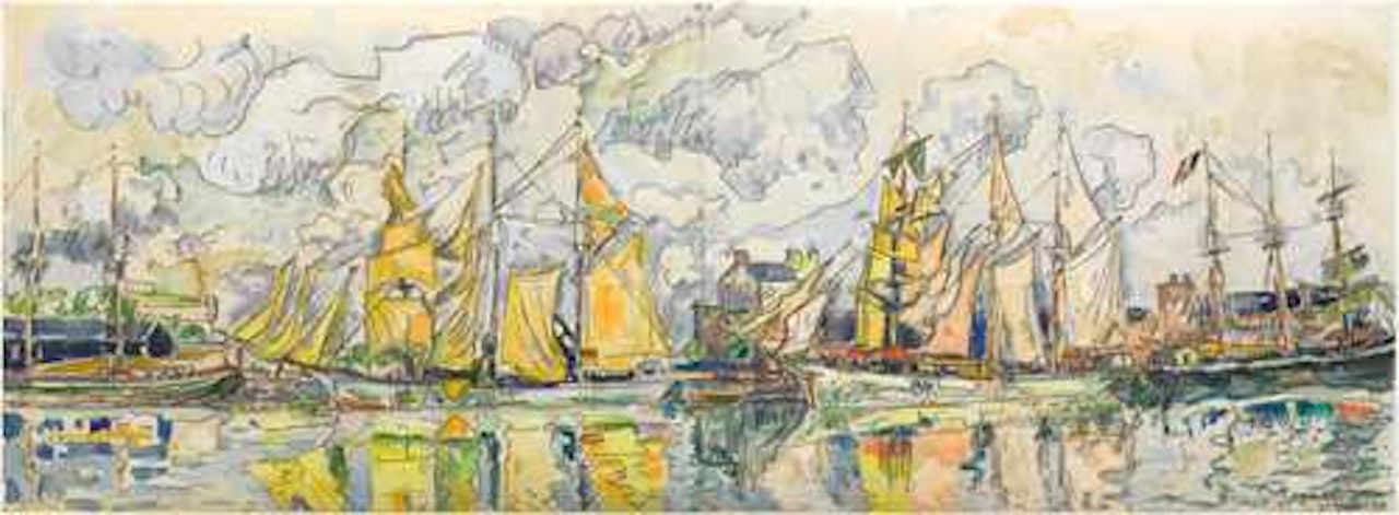 Saint-Malo, trois-mâts jaune by Paul Signac