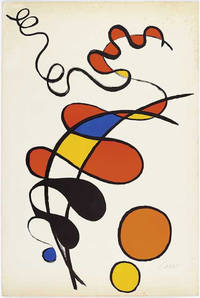 Couleurs enlaces dans le fil de fer by Alexander Calder