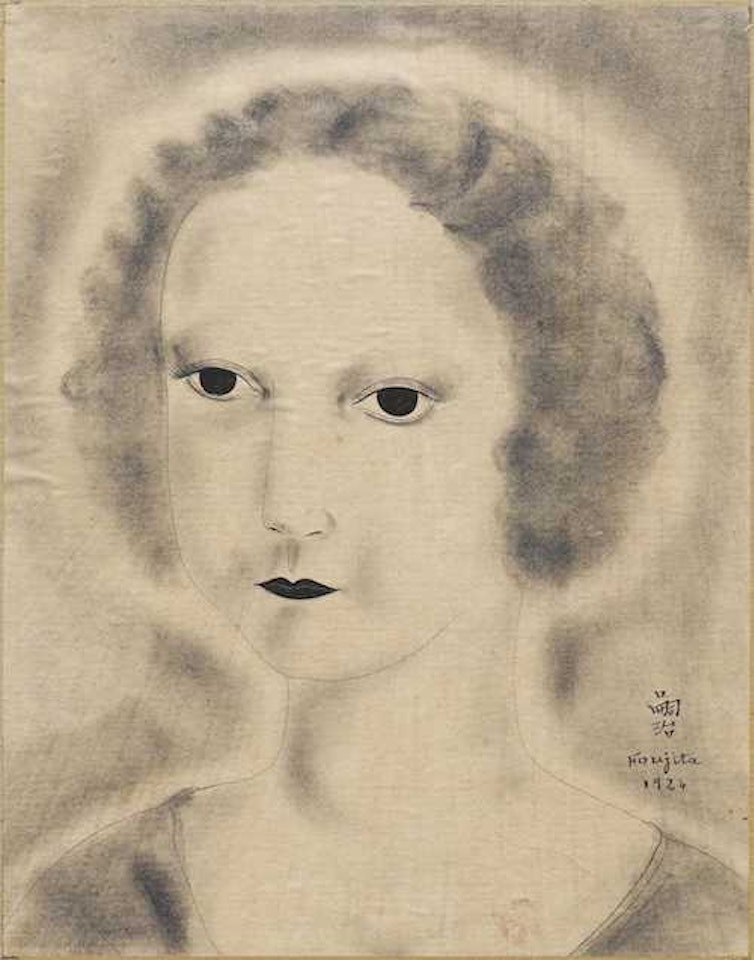 Portrait d"une femme by Leonard Tsuguharu Foujita