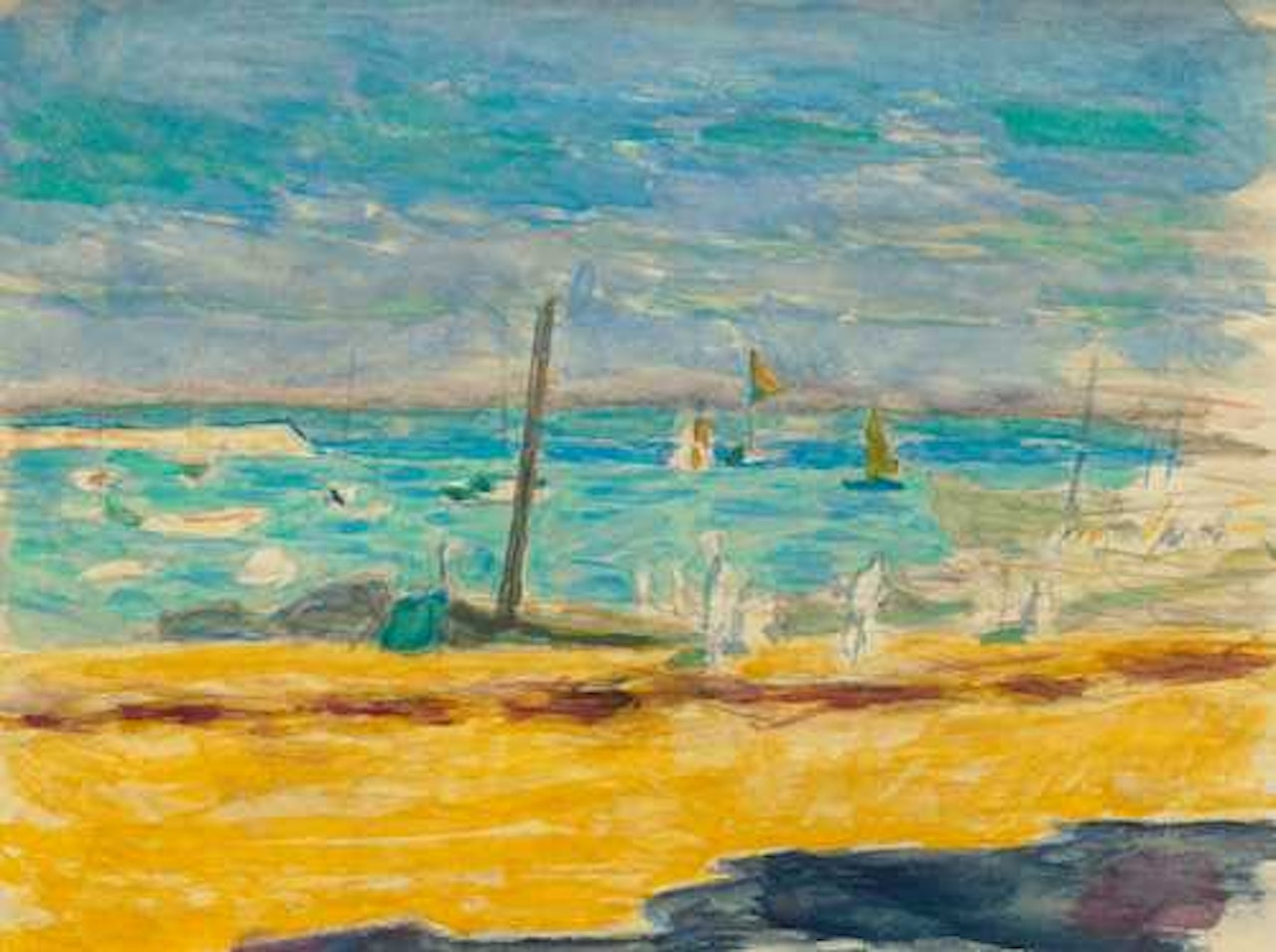 Marine dans un port du midi. by Pierre Bonnard