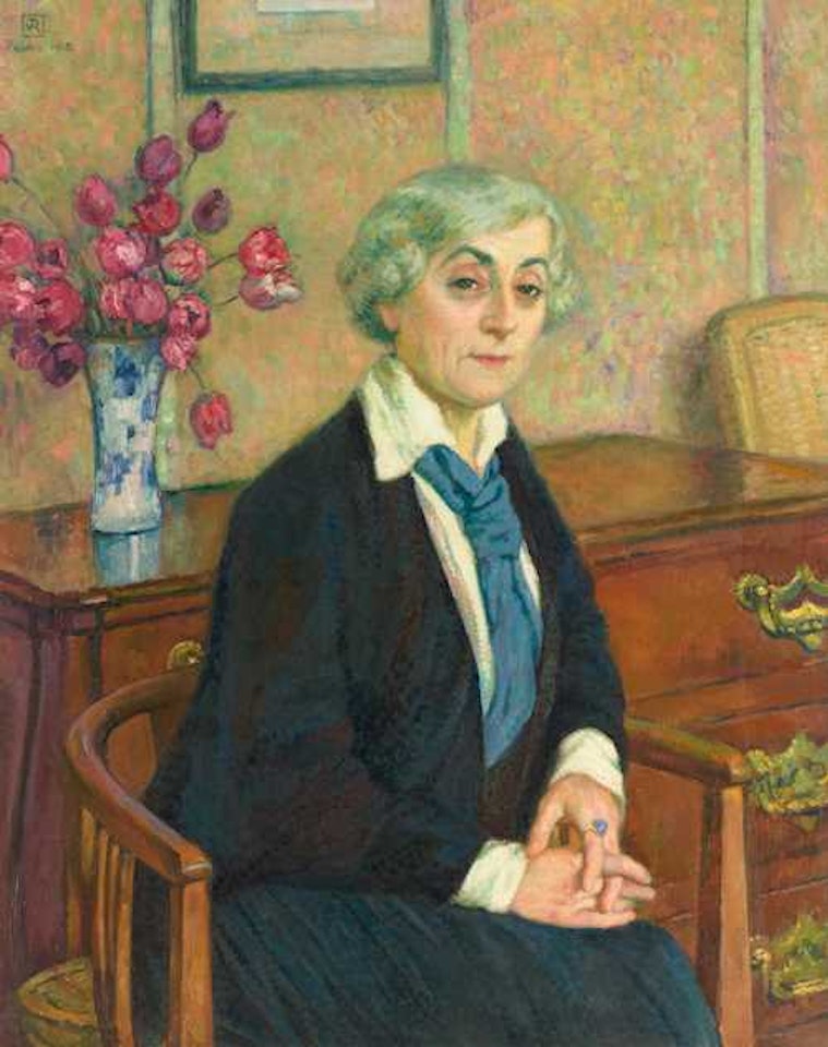 Maria van Rysselberghe aux tulipes by Theo van Rysselberghe