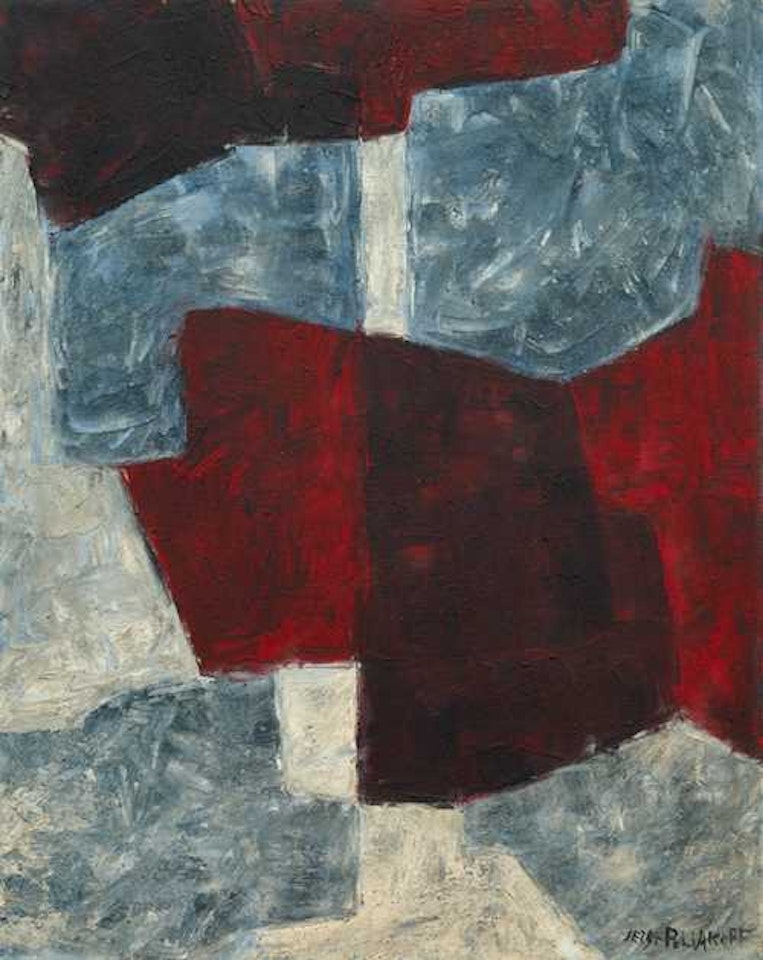 Bleu et lie de vin by Serge Poliakoff
