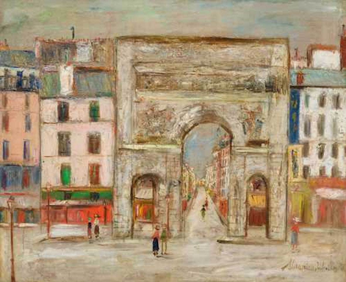 La Porte Saint-Martin à Paris by Maurice Utrillo