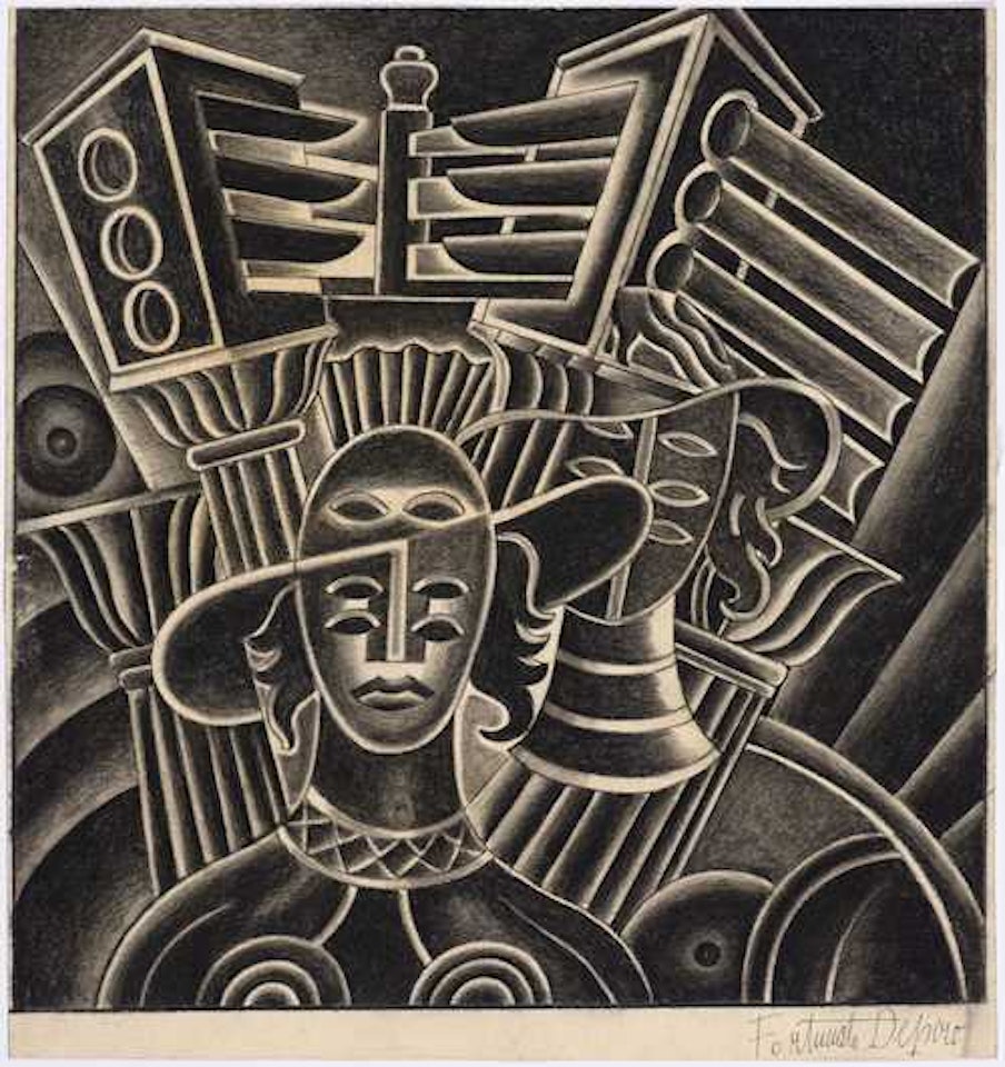 Simultaneità metropolitane 2 by Fortunato Depero