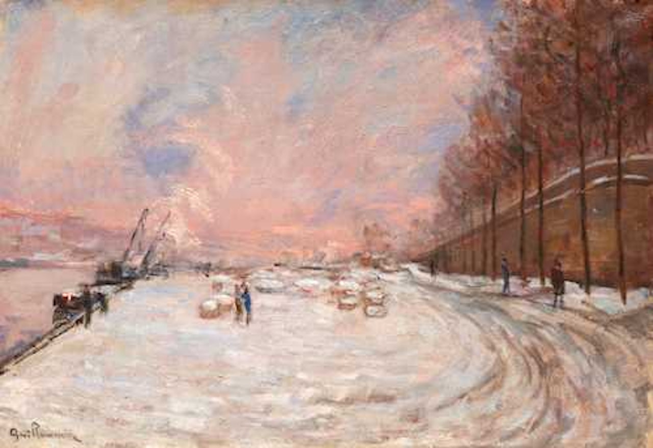 Le quai Saint Bernard, Paris by Armand Guillaumin