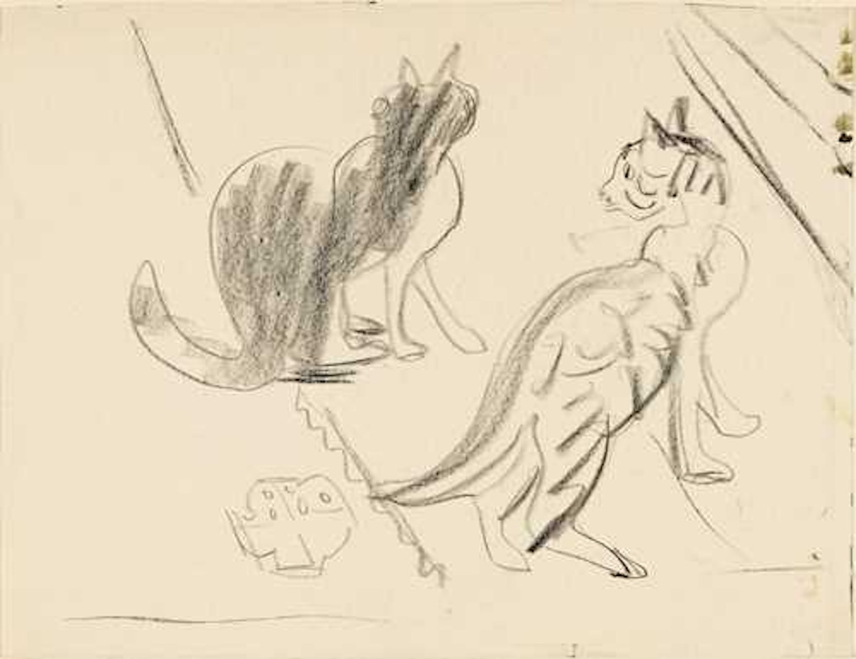 Fauchende Katze by Ernst Ludwig Kirchner
