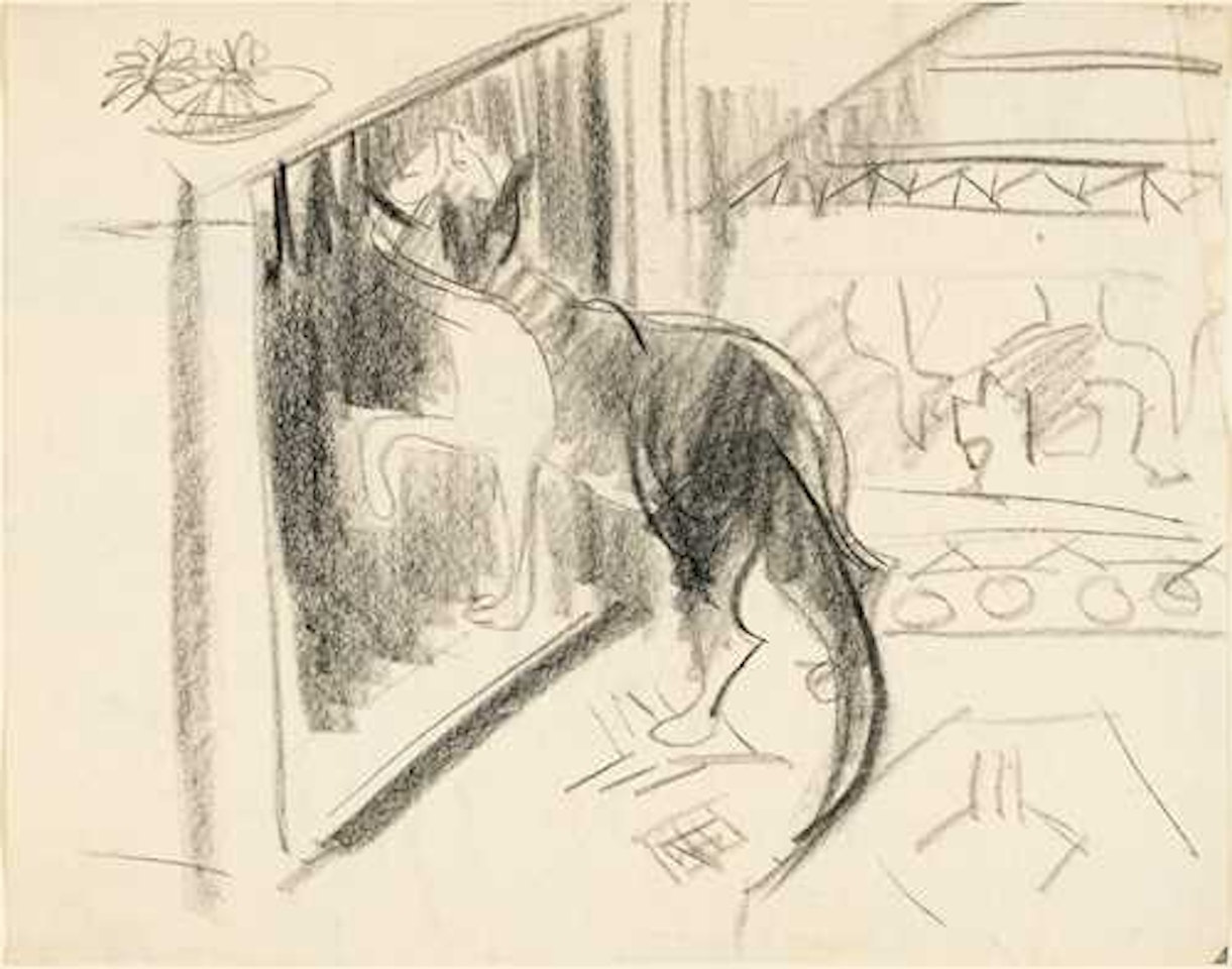 Katze am Ofen by Ernst Ludwig Kirchner