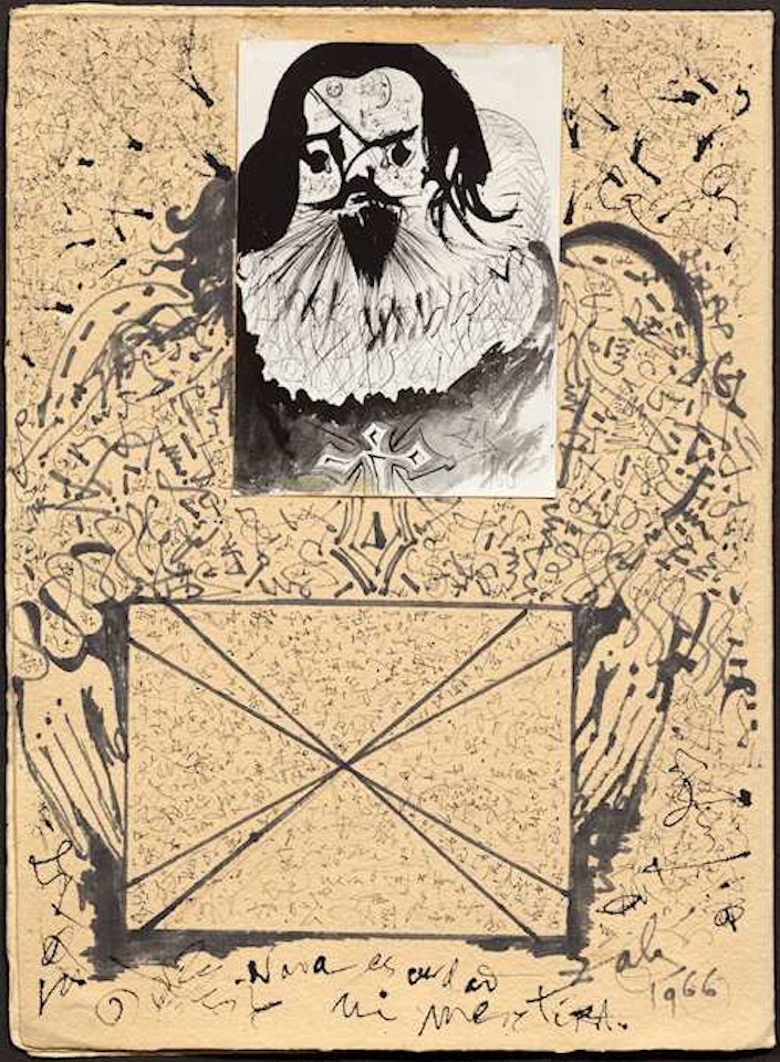Portrait aux signatures - Illustration pour La Vida es un Sueño (1973) by Salvador Dali