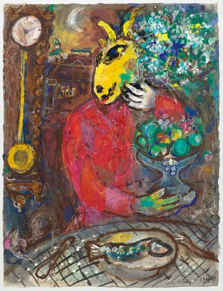 La veste rouge by Marc Chagall