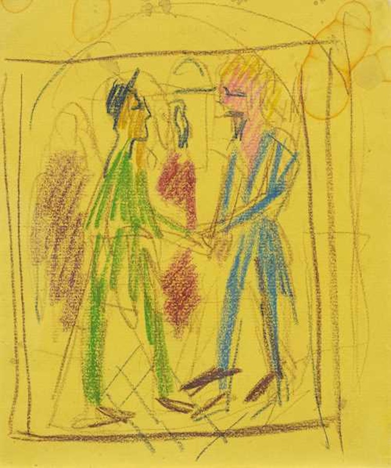 Hutten begrüsst Sickingen by Ernst Ludwig Kirchner