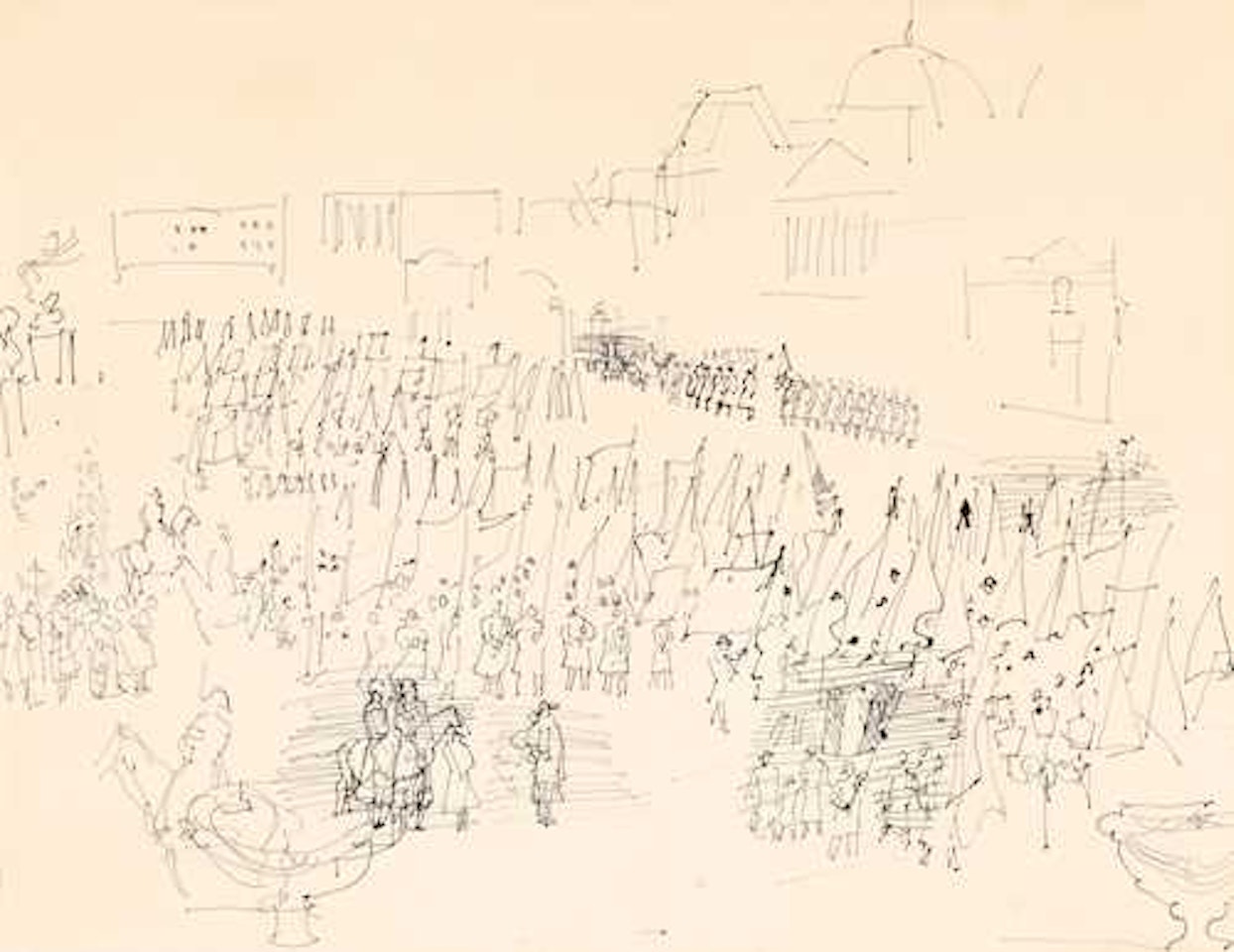 Les funérailles du Maréchal Lyautey à Nancy ou Le Defilé by Raoul Dufy