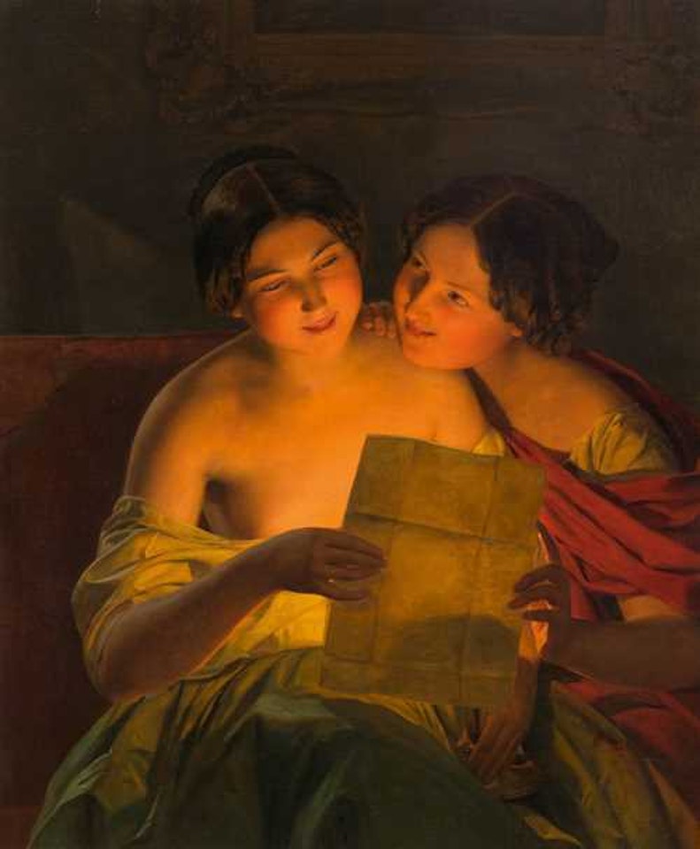 Der Liebesbrief (The Love Letter). by Ferdinand Georg Waldmüller